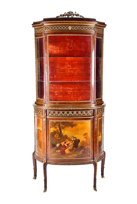 A French late 19th century Louis XV style ormolu mounted vitrine. Sold for £5,000